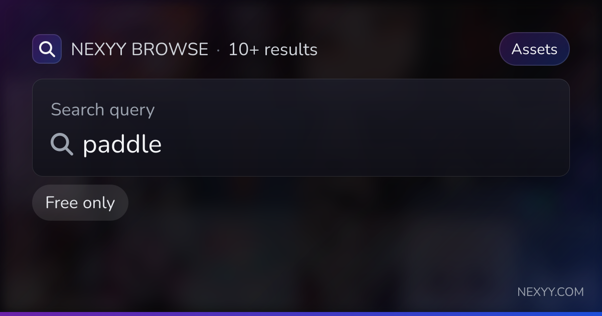 Browse free 'paddle' in Assets - Nexyy