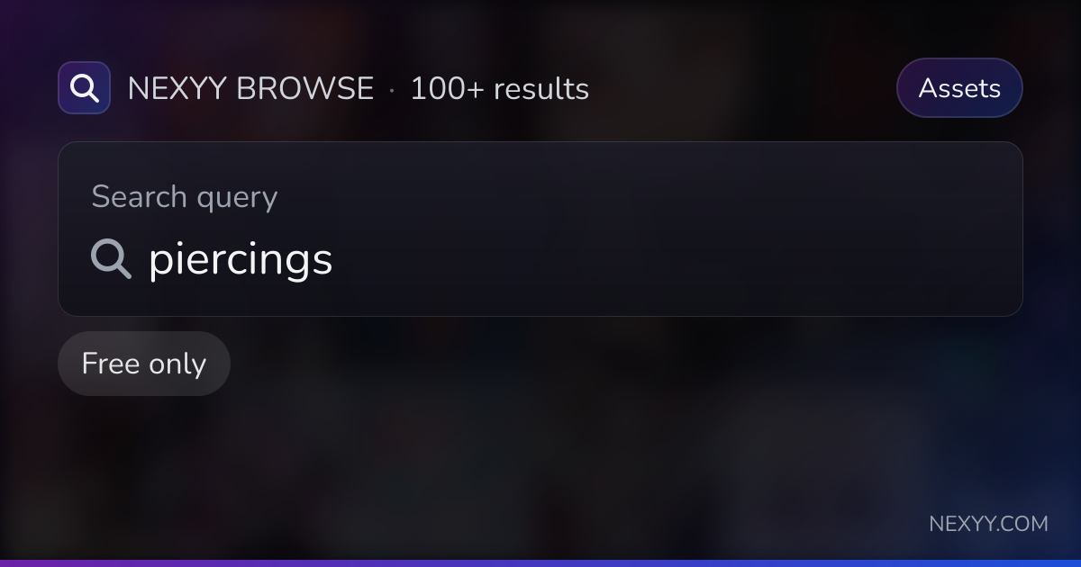 Browse free 'piercings' in Assets - Nexyy