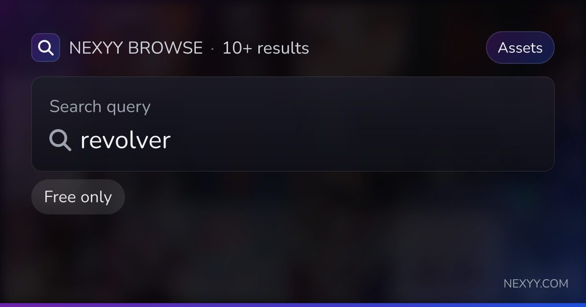 Browse free 'revolver' in Assets - Nexyy