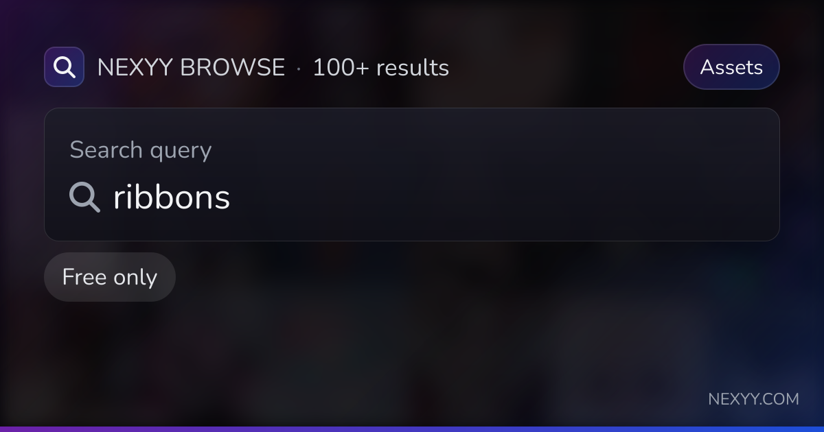 Browse free 'ribbons' in Assets - Nexyy