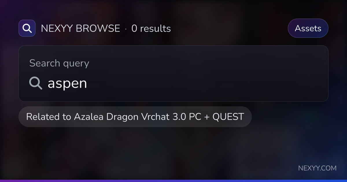 Browse 'aspen' in Assets related to 'Azalea Dragon Vrchat 3.0 PC ...