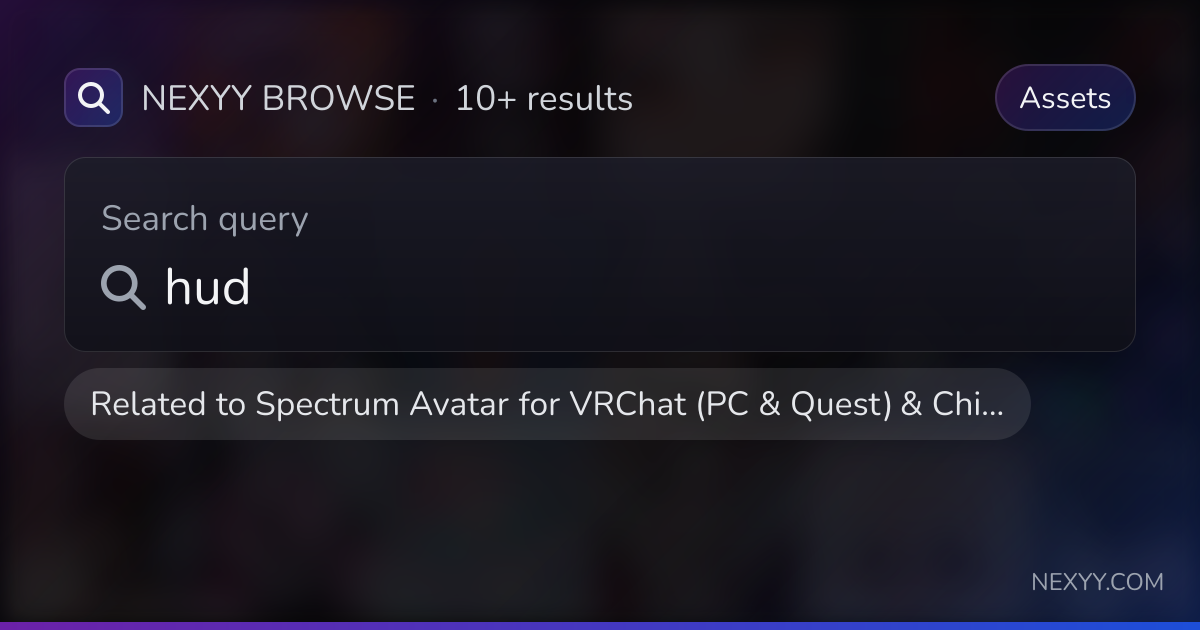 Browse 'hud' in Assets related to 'Spectrum Avatar for VRChat (PC ...