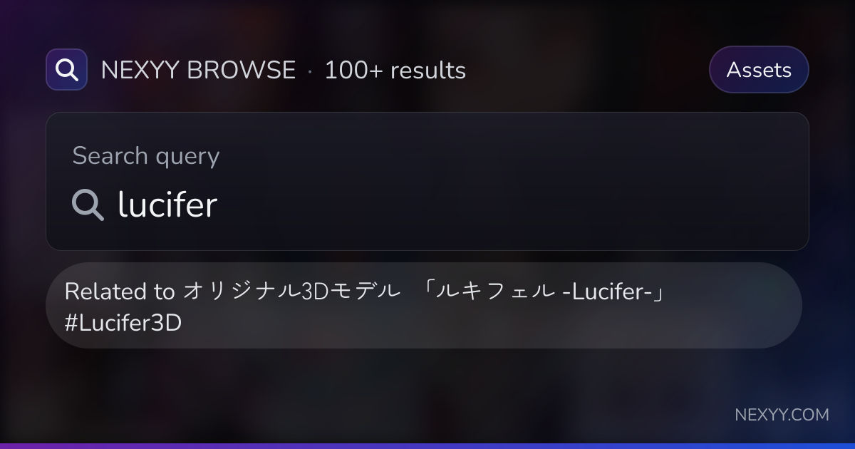 Browse 'lucifer' in Assets related to 'オリジナル3Dモデル 「ルキフェル -Lucifer-」 # ...