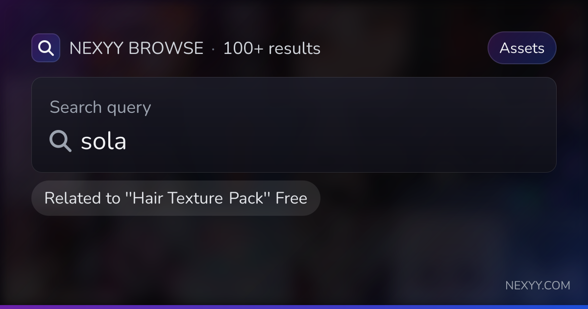 Browse 'sola' in Assets related to '''Hair Texture Pack'' Free' - Nexyy