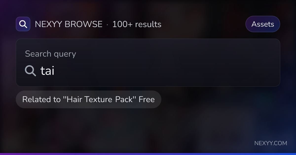 Browse 'tai' in Assets related to '''Hair Texture Pack'' Free' - Nexyy