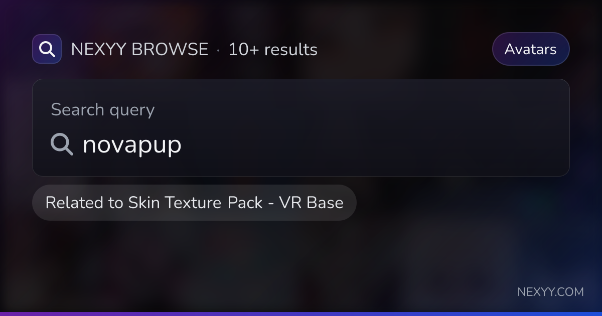 Browse 'novapup' in Avatars related to 'Skin Texture Pack - VR Base ...