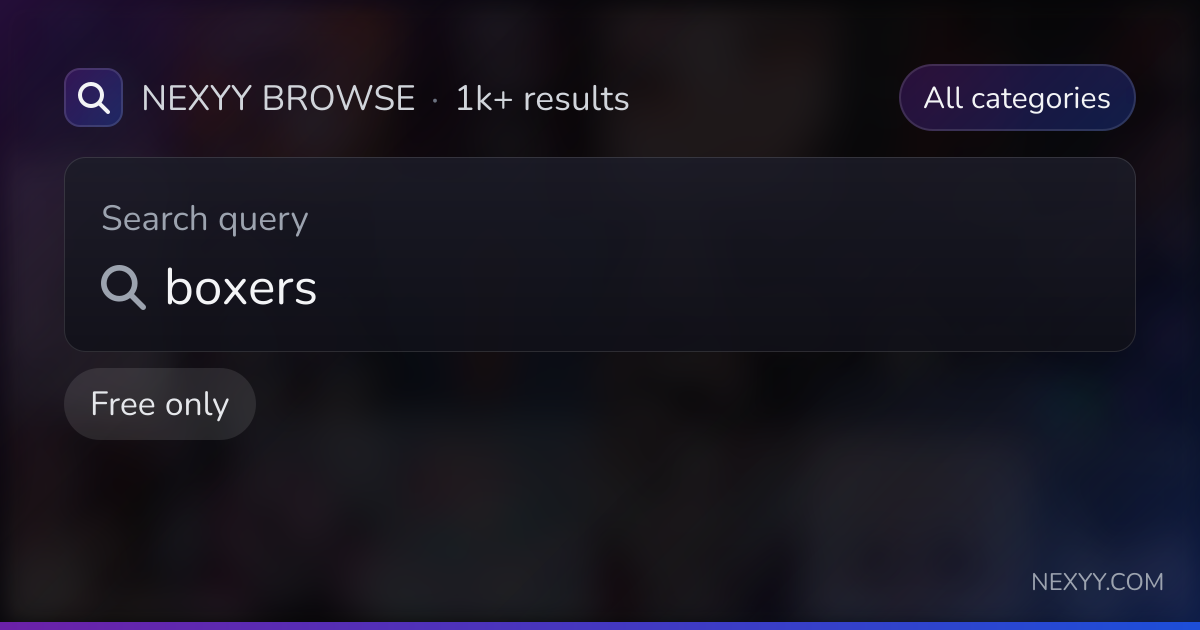 Browse free 'boxers' in Avatars, Worlds, Assets and more - Nexyy