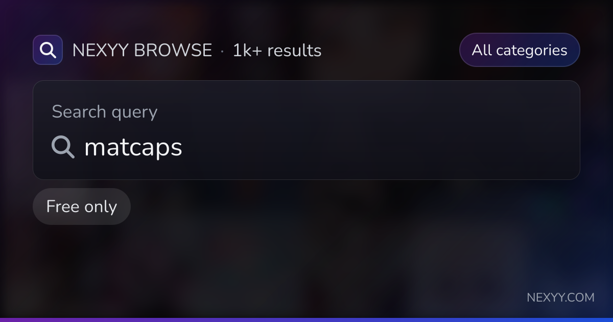 Browse free 'matcaps' in Avatars, Worlds, Assets and more - Nexyy