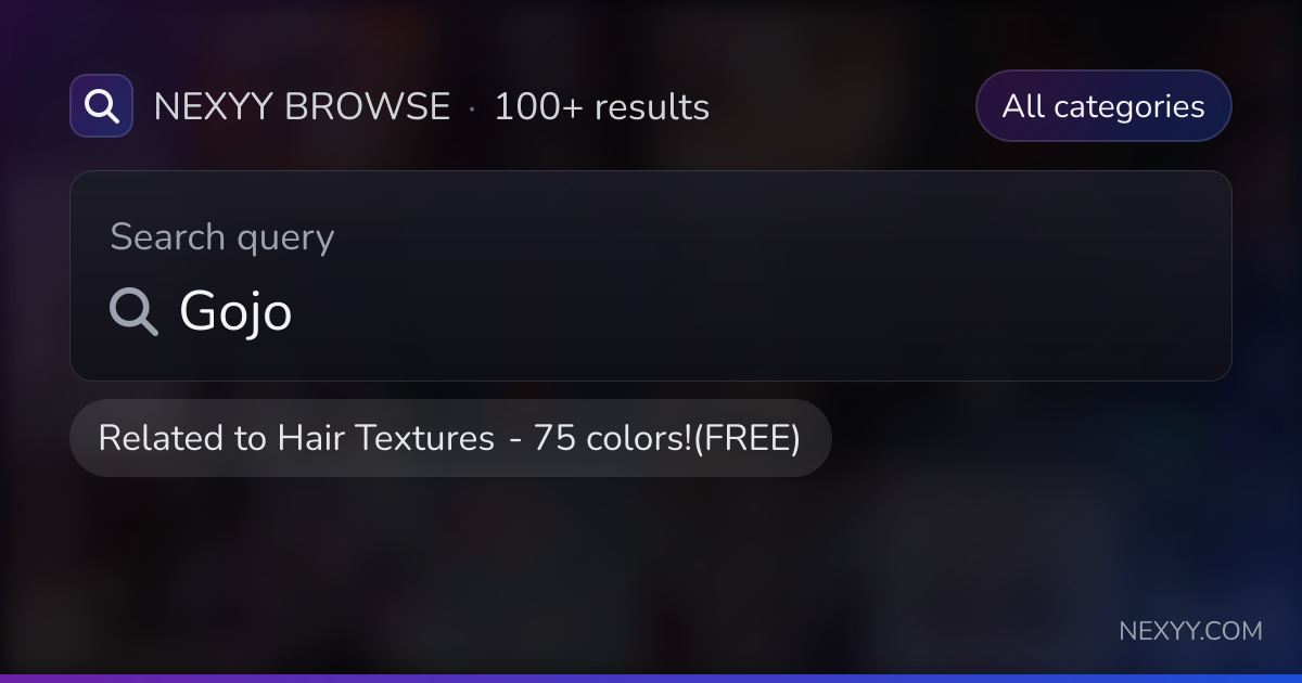 Browse 'Gojo' in products related to 'Hair Textures - 75 colors!(FREE ...
