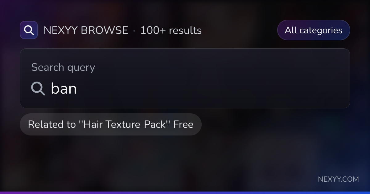 Browse 'ban' in products related to '''Hair Texture Pack'' Free' - Nexyy