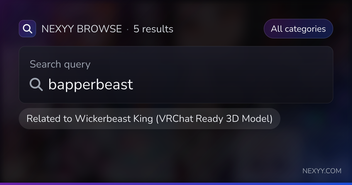 Browse 'bapperbeast' in products related to 'Wickerbeast King (VRChat ...