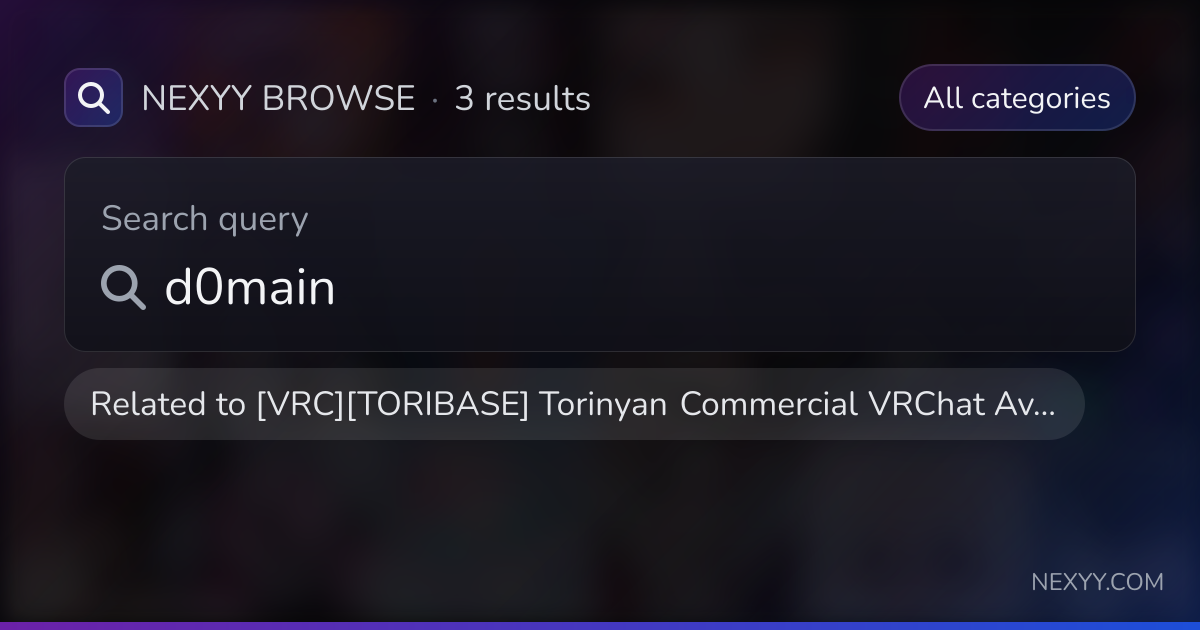 Browse 'd0main' in products related to '[VRC][TORIBASE] Torinyan ...