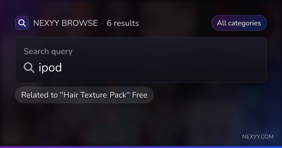Browse 'ipod' in products related to '''Hair Texture Pack'' Free' - Nexyy