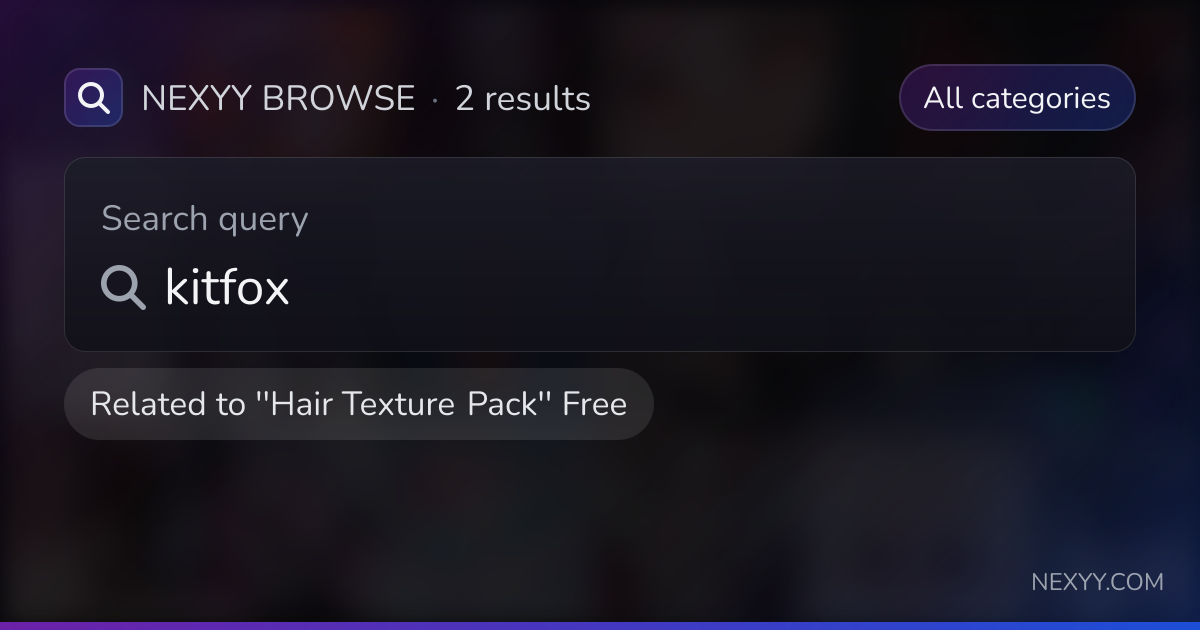 Browse 'kitfox' in products related to '''Hair Texture Pack'' Free' - Nexyy