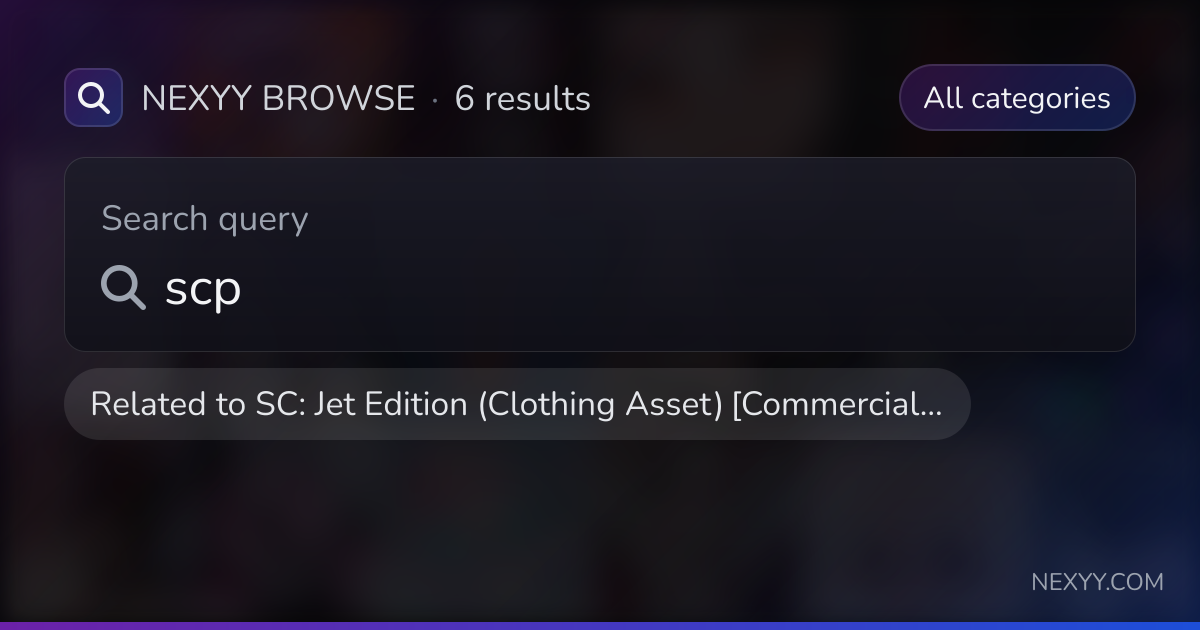 Browse 'scp' in products related to 'SC: Jet Edition (Clothing Asset ...