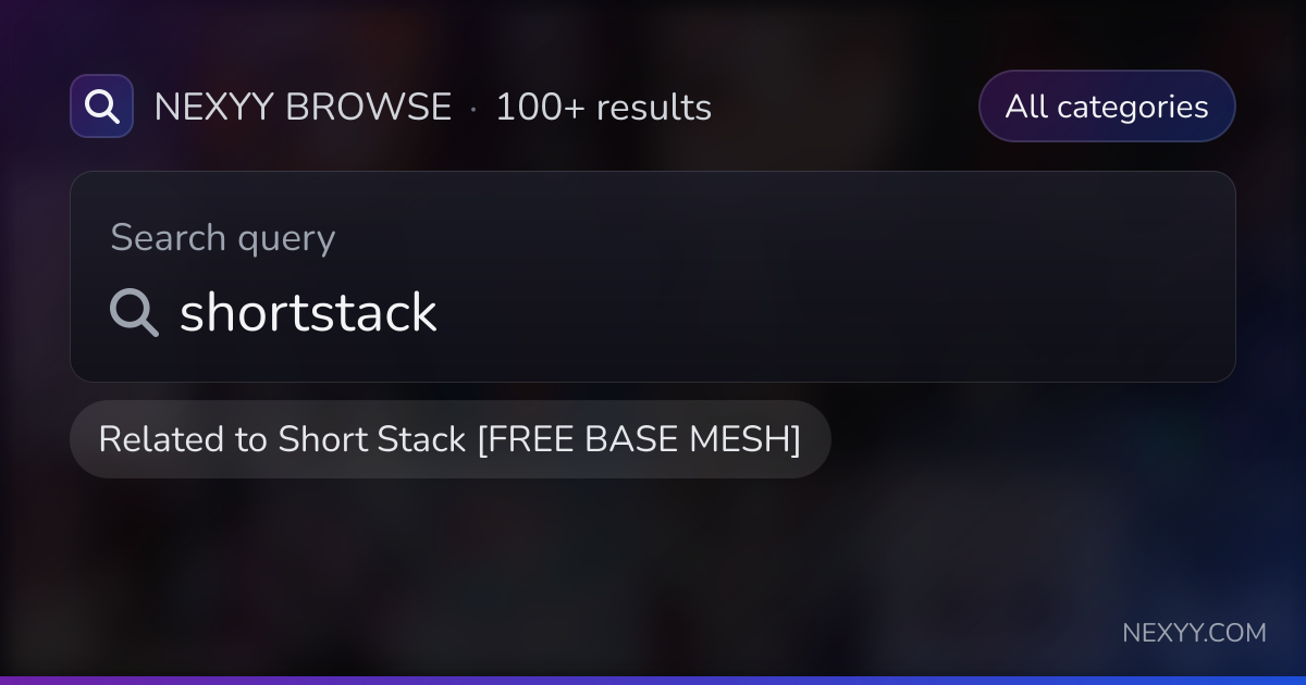 Browse 'shortstack' in products related to 'Short Stack [FREE BASE MESH ...