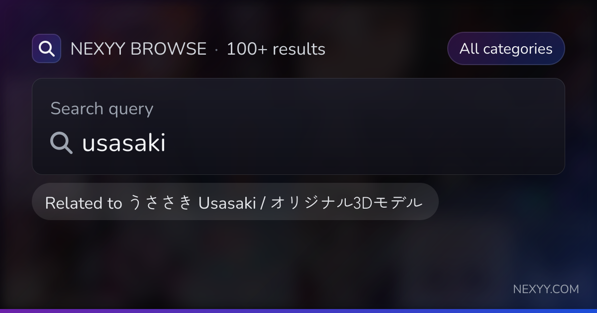 Browse 'usasaki' in products related to 'うささき Usasaki / オリジナル3Dモデル' - Nexyy